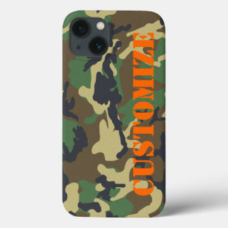 Personalized Camouflage Print iPhone 13 Case