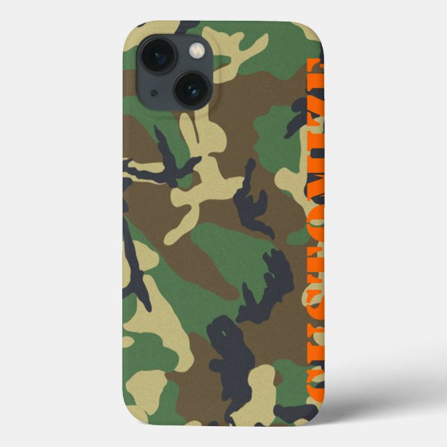 Personalized Camouflage Print Case-Mate iPhone Case (Back)