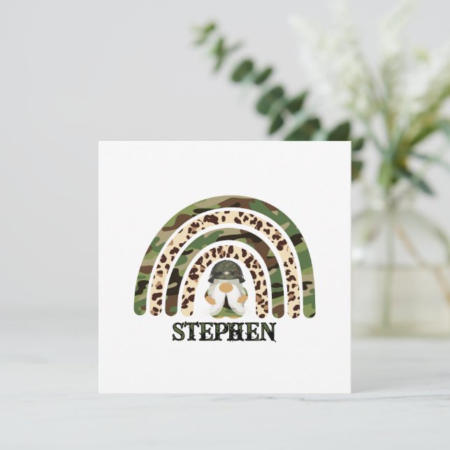 Personalized Camouflage Rainbow Design (Standing Front)