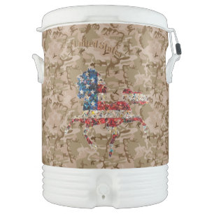 Personalized Camouflaged American Horsepower Beverage Cooler