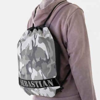 Personalized Camouflaged Pattern Drawstring Bag