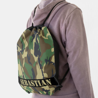 Personalized Camouflaged Pattern Drawstring Bag