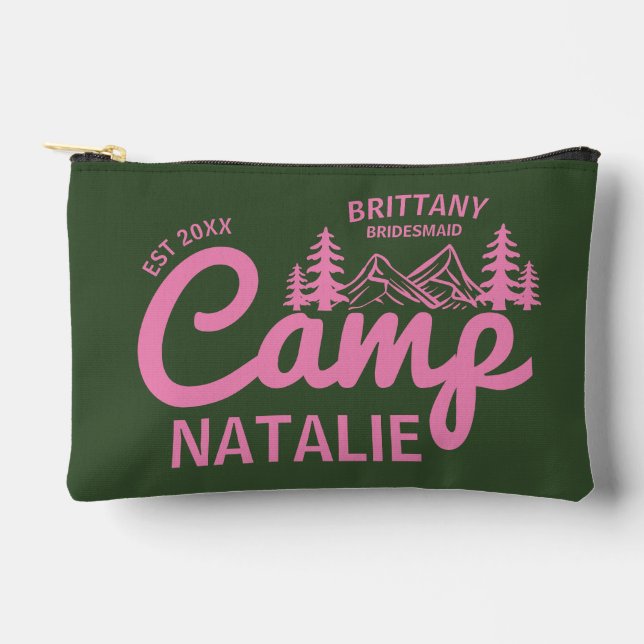 Personalized Camp Bach Bachelorette Party Custom Accessory Pouch (Front)