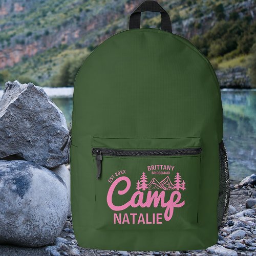 Personalized Camp Bach Bachelorette Party Custom Printed Backpack