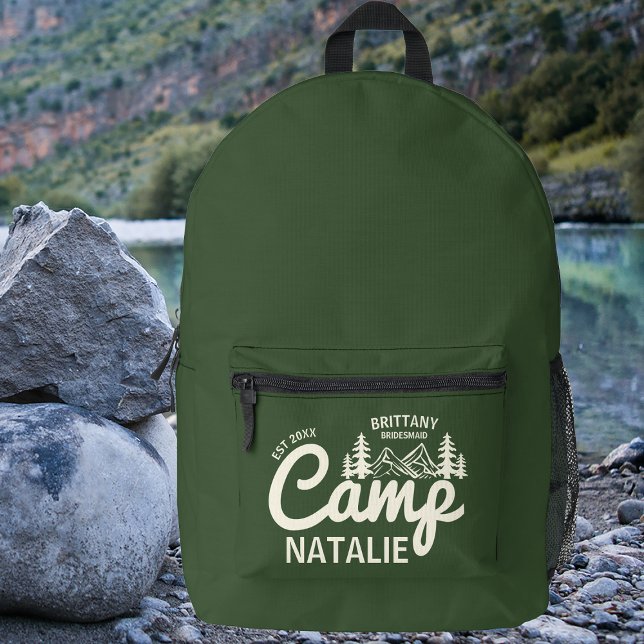 Personalized Camp Bach Bachelorette Party Custom Printed Backpack (Creator Uploaded)