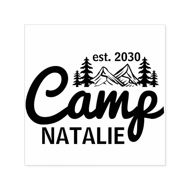 Personalized Camp Bach Bachelorette Party Custom Self-inking Stamp (Design)