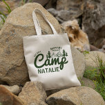 Personalized Camp Bach Bachelorette Party Custom Tote Bag<br><div class="desc">Embark on your mountainous adventure with our Personalized Camp Bach Bachelorette Party Custom Tote Bag – a stylish and practical accessory that complements the beauty of the outdoors. This forest green custom camp bachelorette tote bag is more than just a bag; it's a personalized symbol of the last trail before...</div>