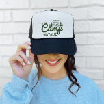 Personalized Camp Bach Bachelorette Party Custom Trucker Hat<br><div class="desc">Gear up for your mountainous celebration with our Personalized Camp Bach Bachelorette Party Custom Trucker Hat – a forest green accessory that adds a touch of style and nature-inspired charm to your camp bachelorette. This custom camp bachelorette trucker hat is not just headwear; it's a symbol of the last trail...</div>