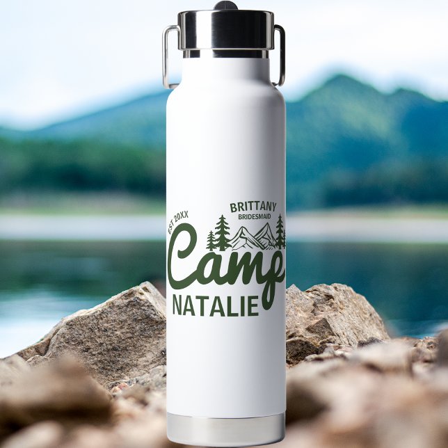 Personalized Camp Bach Bachelorette Party Custom Water Bottle (Creator Uploaded)