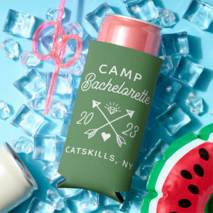 Personalized Camp Bach Crew Bachelorette Seltzer Can Cooler