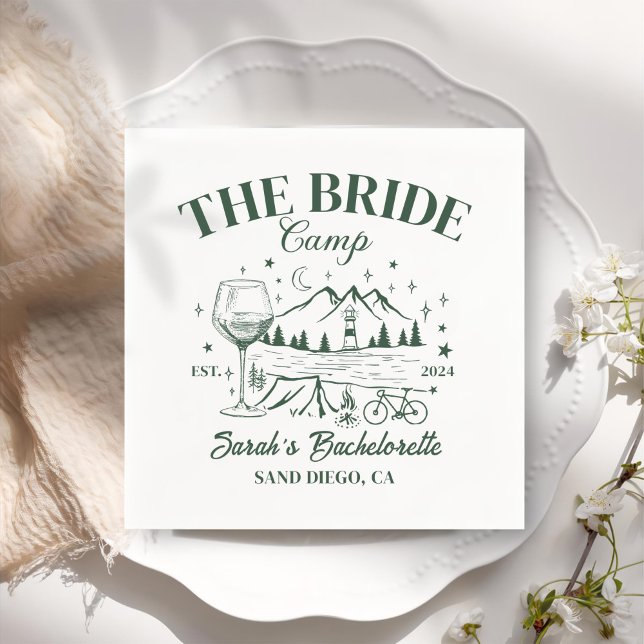 Personalized Camp Bachelorette Cocktail  Napkins (Creator Uploaded)