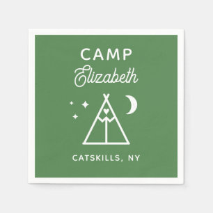 Personalized Camp Bachelorette Flannel  Napkins