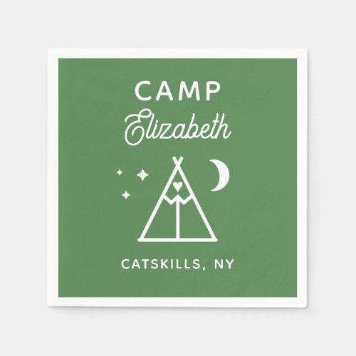 Personalized Camp Bachelorette Flannel  Napkins