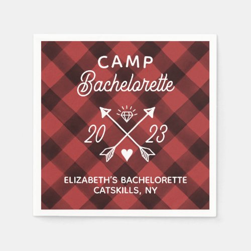 Personalized Camp Bachelorette Napkins