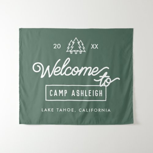 Personalized Camp Bachelorette Party Backdrop