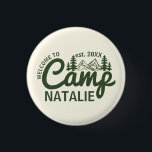 Personalized Camp Bachelorette Party Bridesmaids Button<br><div class="desc">Immerse your bridal party in a unique and unforgettable glamping experience with our Personalized Camp Bachelorette Party Bridesmaids Button. Perfect for a "wild in the woods" celebration, these buttons blend rustic charm with elegant design, featuring whimsical elements like mountains and mimosas. They are the ideal accessory for your camp-themed bachelorette,...</div>