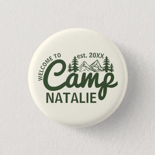 Personalized Camp Bachelorette Party Bridesmaids Button