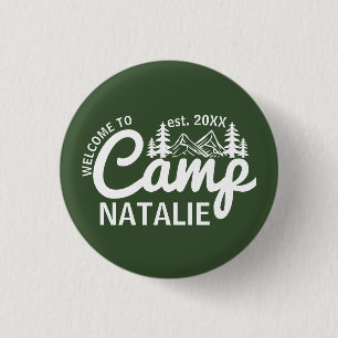 Personalized Camp Bachelorette Party Bridesmaids Button