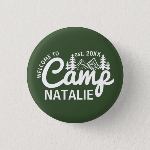 Personalized Camp Bachelorette Party Bridesmaids Button