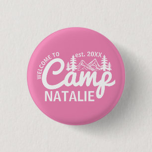 Personalized Camp Bachelorette Party Bridesmaids Button