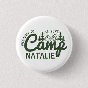 Personalized Camp Bachelorette Party Bridesmaids Button
