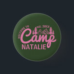 Personalized Camp Bachelorette Party Bridesmaids Button<br><div class="desc">Transform your bachelorette celebration into a glamping adventure with our Personalized Camp Bachelorette Party Bridesmaids Button. These charming buttons are the ultimate accessory for a "wild in the woods" experience, capturing the essence of outdoor fun with elegant designs featuring mountains and mimosas. Whether you're around the campfire, hiking scenic trails,...</div>