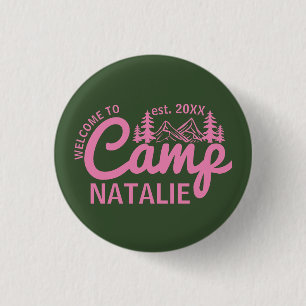 Personalized Camp Bachelorette Party Bridesmaids Button