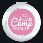 Personalized Camp Bachelorette Party Bridesmaids Compact Mirror<br><div class="desc">Give your bridesmaids a chic keepsake that’s both practical and perfectly on-theme with this Personalized Camp Bachelorette Party Bridesmaids Compact Mirror. Tailored for a glamping bachelorette weekend, this mirror captures the essence of a “Wild in the Woods” adventure, making it an ideal addition to your Camp Bachelorette Party Favors. Compact...</div>