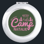Personalized Camp Bachelorette Party Bridesmaids Compact Mirror<br><div class="desc">Give your bridesmaids a stylish keepsake with the Personalized Camp Bachelorette Party Bridesmaids Compact Mirror, perfect for adding a touch of glam to any glamping bachelorette weekend. With its rugged yet chic “Wild in the Woods” design, this compact mirror fits right in with a camp-themed bachelorette. Ideal for touch-ups on...</div>