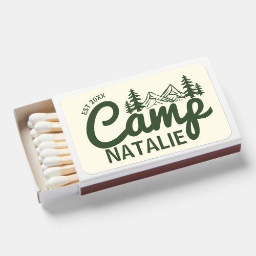 Personalized Camp Bachelorette Party Bridesmaids Matchboxes