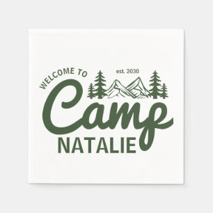Personalized Camp Bachelorette Party Bridesmaids Napkins