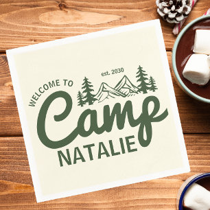 Personalized Camp Bachelorette Party Bridesmaids Napkins