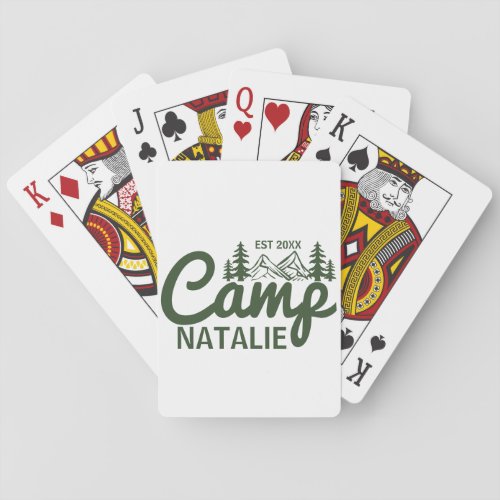 Personalized Camp Bachelorette Party Bridesmaids Playing Cards