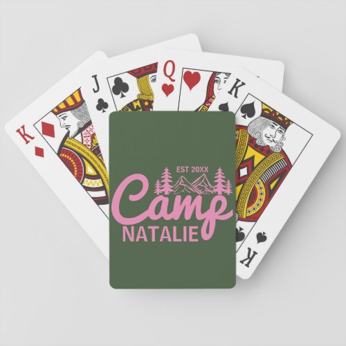 Personalized Camp Bachelorette Party Bridesmaids Poker Cards