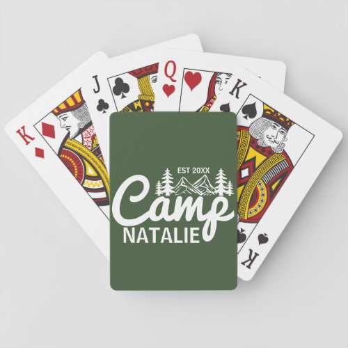 Personalized Camp Bachelorette Party Bridesmaids Poker Cards