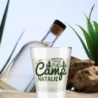 Personalized Camp Bachelorette Party Bridesmaids Shot Glass