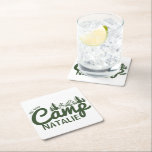 Personalized Camp Bachelorette Party Bridesmaids Square Paper Coaster<br><div class="desc">Add a touch of rustic charm to your camp bachelorette party with our "Personalized Camp Bachelorette Party Bridesmaids Square Paper Coaster." These custom paper coasters are designed to enhance the mountain camp bach party experience, creating a delightful atmosphere for the Last Trail Before The Veil. Featuring a unique camp-themed design,...</div>