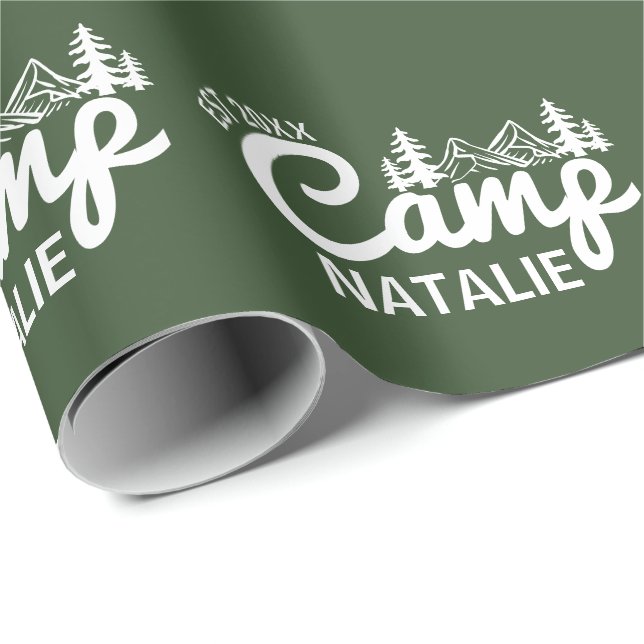 Personalized Camp Bachelorette Party Customized Wrapping Paper (Roll Corner)