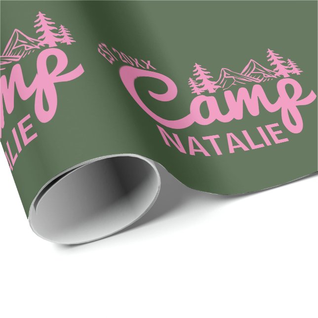Personalized Camp Bachelorette Party Customized Wrapping Paper (Roll Corner)