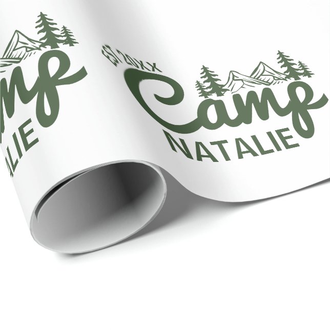 Personalized Camp Bachelorette Party Customized Wrapping Paper (Roll Corner)