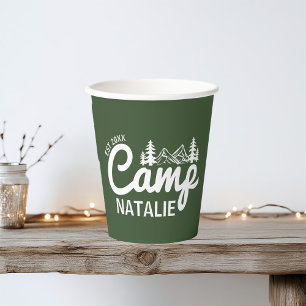 Personalized Camp Bachelorette Party Paper Cups