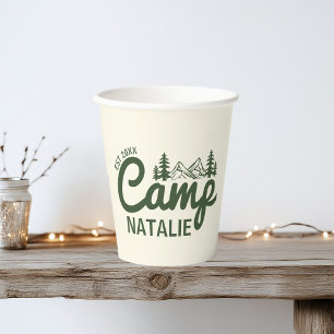 Personalized Camp Bachelorette Party Paper Cups