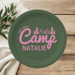 Personalized Camp Bachelorette Party Paper Plates<br><div class="desc">Introducing our Personalized Camp Bachelorette Party Paper Plates – a unique blend of rustic charm and modern design that sets the perfect tone for your outdoor celebration. These paper plates are meticulously crafted to reflect the adventurous spirit of a camp-themed bachelorette party, providing not only a functional dining solution but...</div>