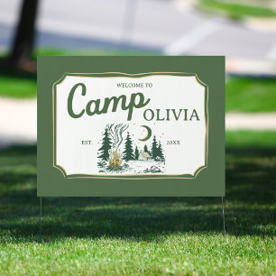 Personalized Camp Bachelorette Party Yard Sign
