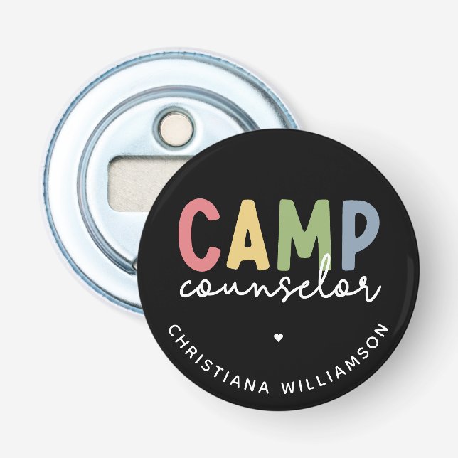 Personalized Camp Counselor Gifts Bottle Opener (Front)