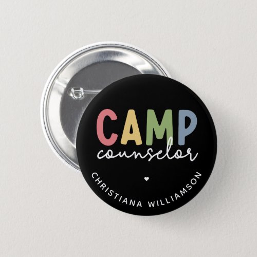Personalized Camp Counselor Gifts Button