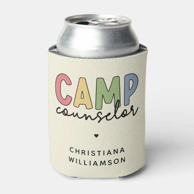 Personalized Camp Counselor Gifts Can Cooler (Can Front)
