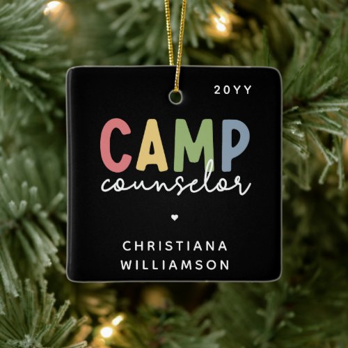 Personalized Camp Counselor Gifts Ceramic Ornament