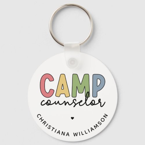 Personalized Camp Counselor Gifts Keychain