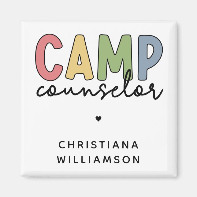 Personalized Camp Counselor Gifts Magnet (Front)